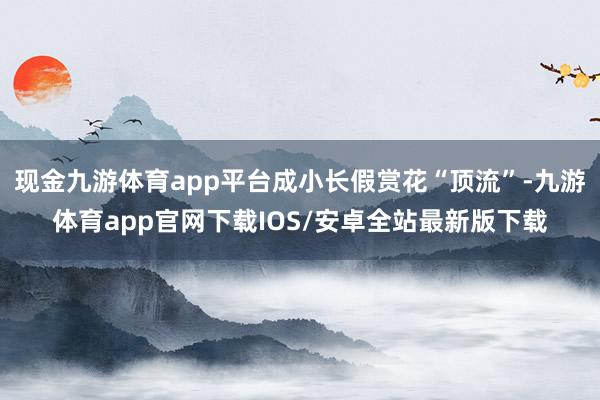 现金九游体育app平台成小长假赏花“顶流”-九游体育app官网下载IOS/安卓全站最新版下载