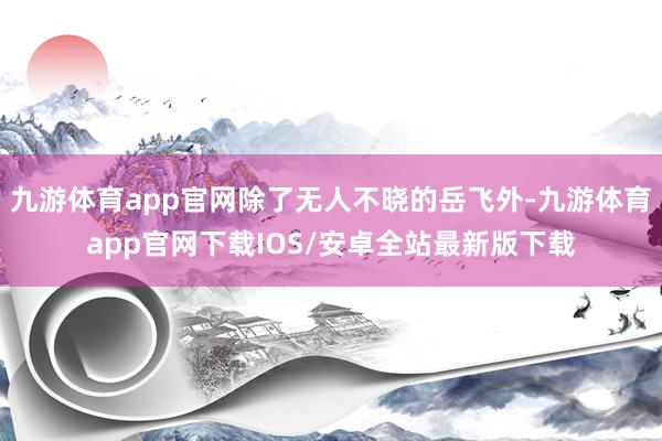 九游体育app官网除了无人不晓的岳飞外-九游体育app官网下载IOS/安卓全站最新版下载