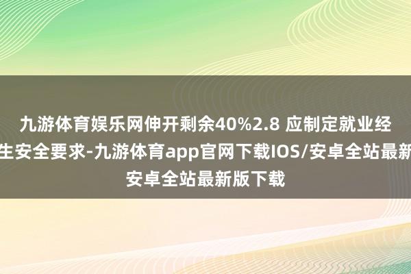 九游体育娱乐网伸开剩余40%2.8 应制定就业经由与卫生安全要求-九游体育app官网下载IOS/安卓全站最新版下载