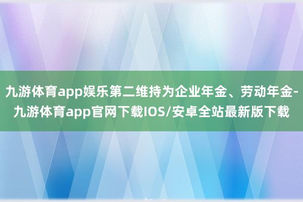 九游体育app娱乐第二维持为企业年金、劳动年金-九游体育app官网下载IOS/安卓全站最新版下载