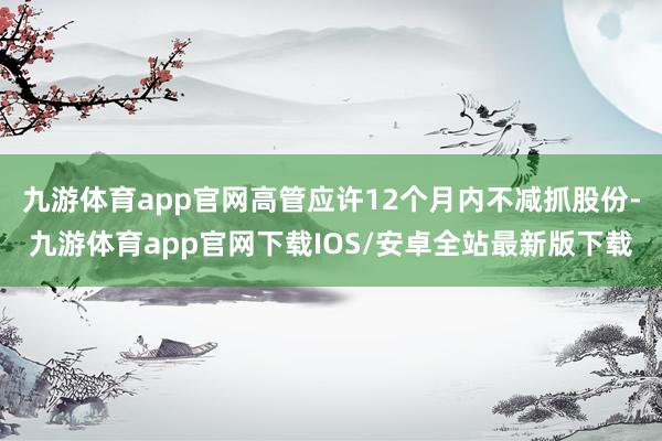 九游体育app官网高管应许12个月内不减抓股份-九游体育app官网下载IOS/安卓全站最新版下载
