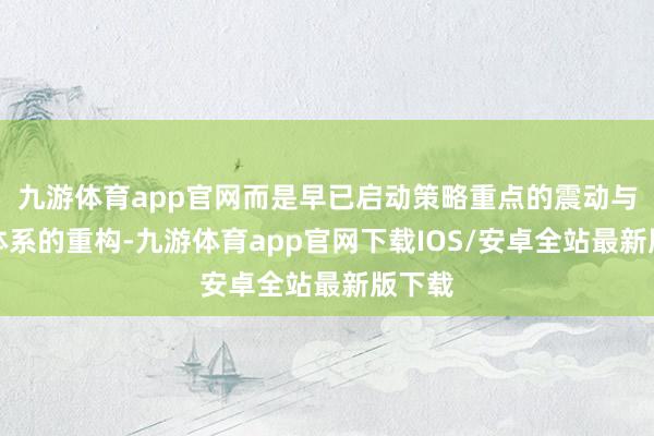 九游体育app官网而是早已启动策略重点的震动与定约体系的重构-九游体育app官网下载IOS/安卓全站最新版下载
