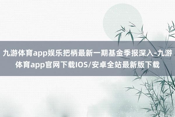 九游体育app娱乐把柄最新一期基金季报深入-九游体育app官网下载IOS/安卓全站最新版下载