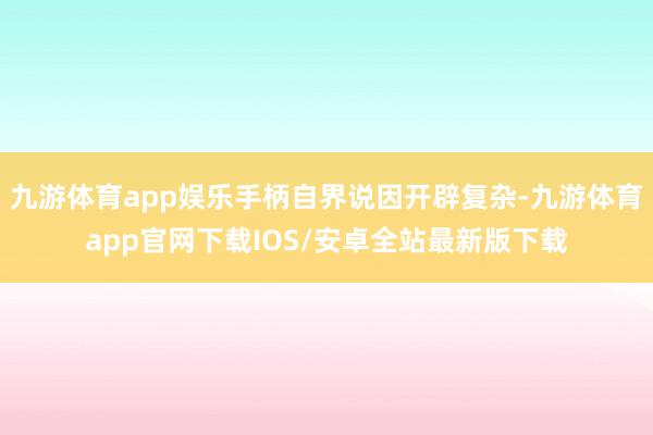 九游体育app娱乐手柄自界说因开辟复杂-九游体育app官网下载IOS/安卓全站最新版下载