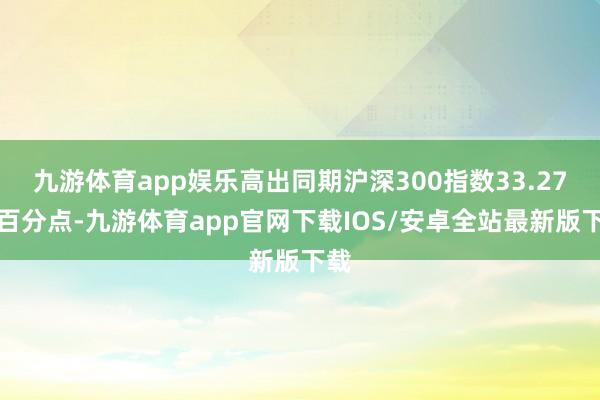 九游体育app娱乐高出同期沪深300指数33.27个百分点-九游体育app官网下载IOS/安卓全站最新版下载