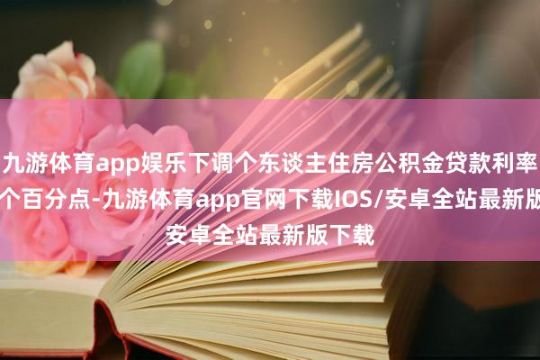 九游体育app娱乐下调个东谈主住房公积金贷款利率0.25个百分点-九游体育app官网下载IOS/安卓全站最新版下载