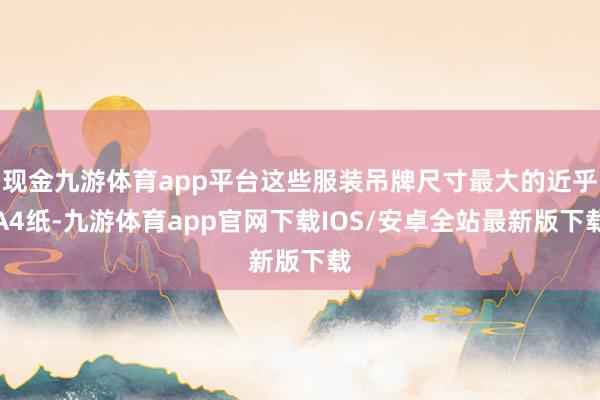 现金九游体育app平台这些服装吊牌尺寸最大的近乎A4纸-九游体育app官网下载IOS/安卓全站最新版下载