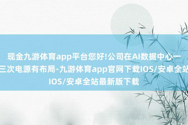 现金九游体育app平台您好!公司在AI数据中心一次、二次、三次电源有布局-九游体育app官网下载IOS/安卓全站最新版下载